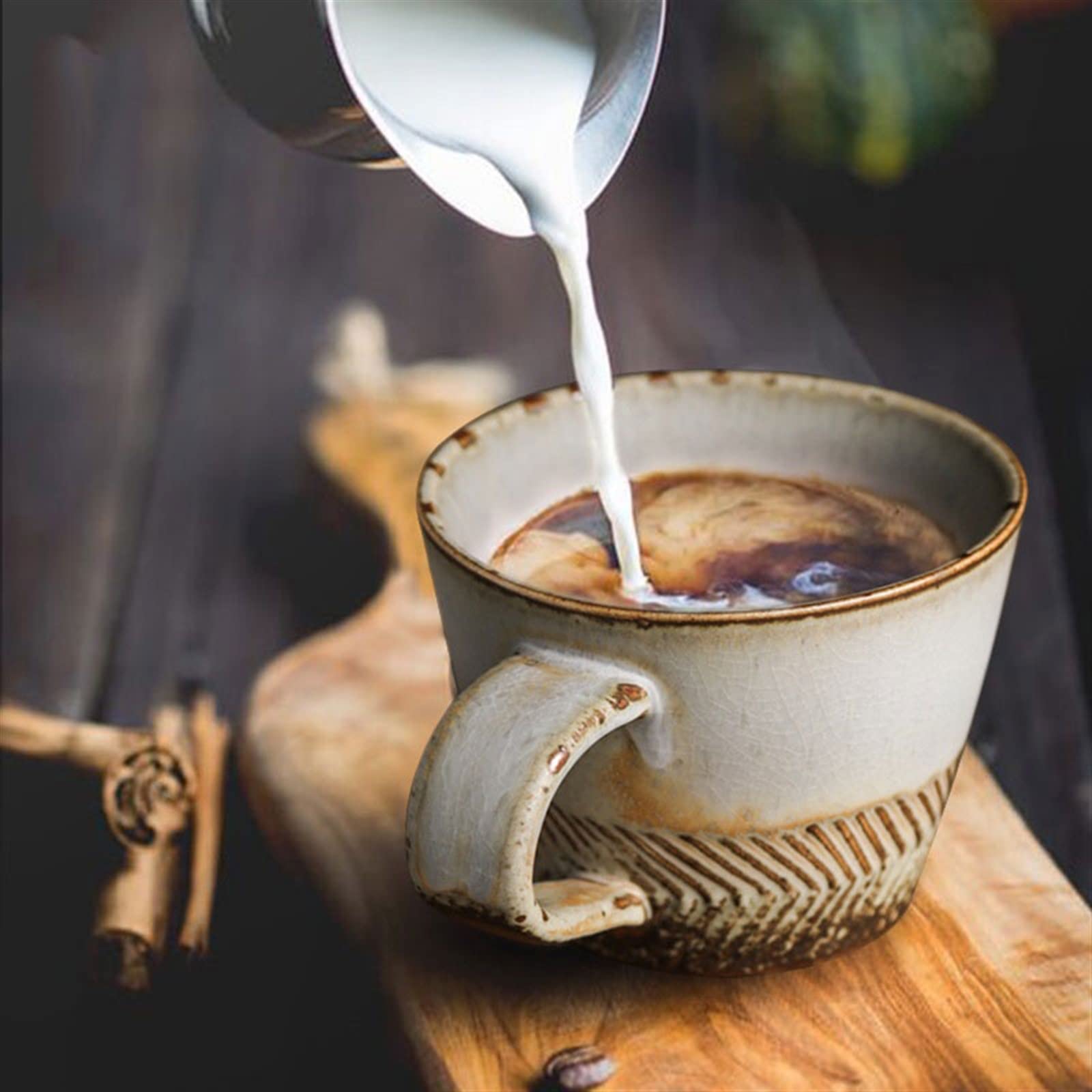 Kaffeetasse Becher Vintage grobe Keramik handgemachte Tasse hochtemperaturbeständige Persönlichkeit Kaffeetasse Persönlichkeit Crack Becher für Kaffee, Tee, heißen Kakao