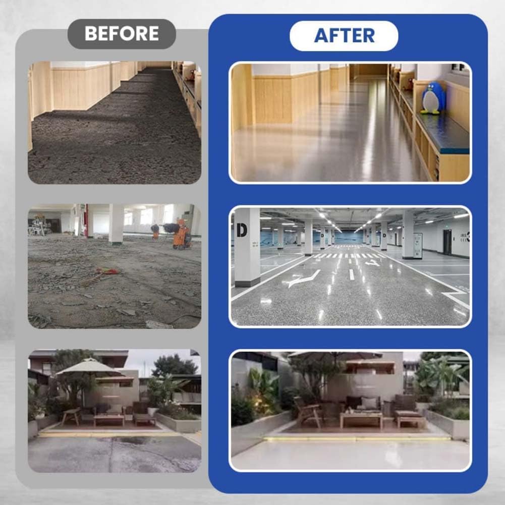 Louis Forest - Pintura epoxi para pisos, resina exterior de resina, revestimiento epoxi con efecto mármol de alto brillo, impermeable y antideslizante, segura y respetuosa con el medio ambiente
