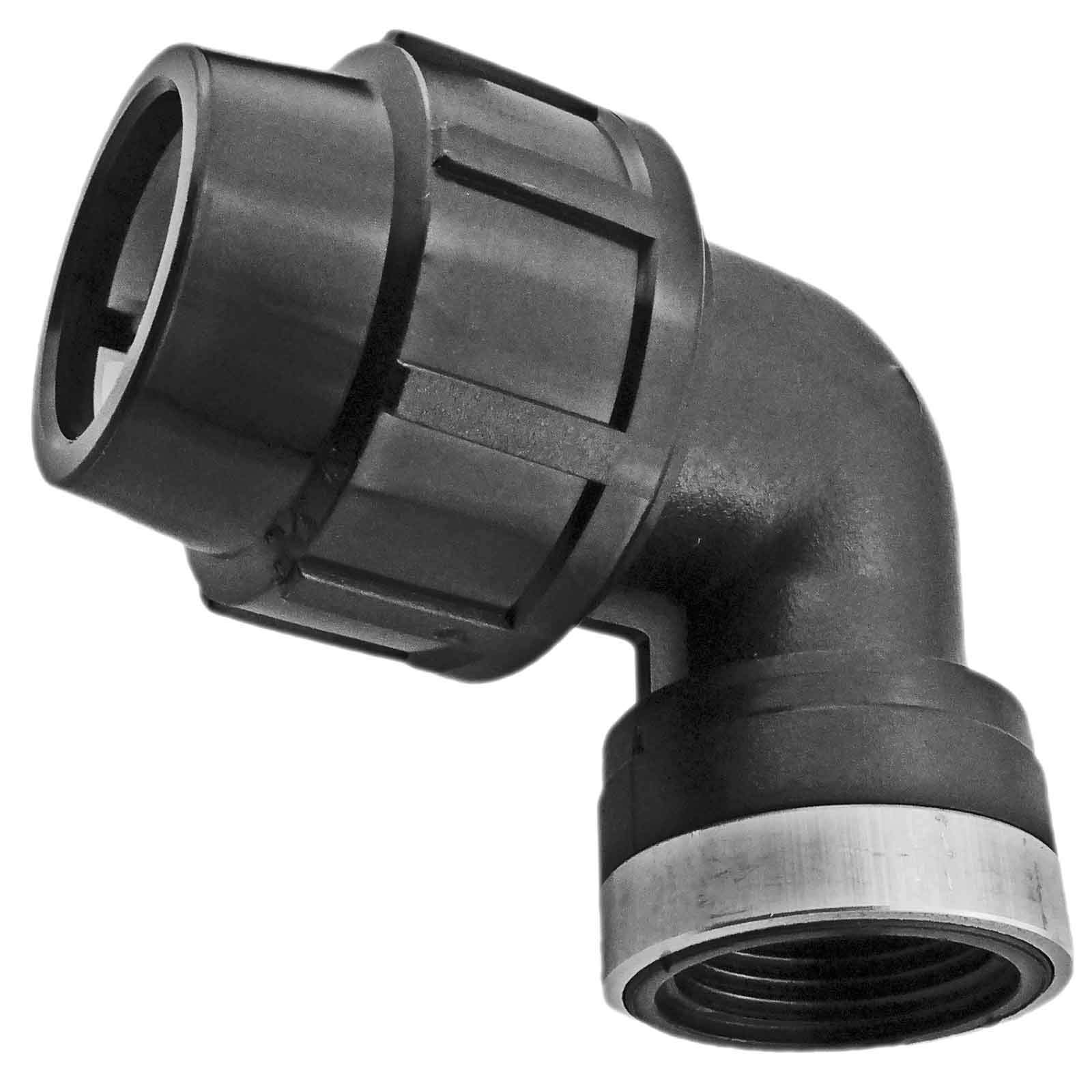 PP Fitting 90° Winkel-Klemmverbinder – Für PE-Rohr 20 Mm Außendurchmesser | Mit 1/2 Zoll Innengewinde | Für Garten & Hauswasser
