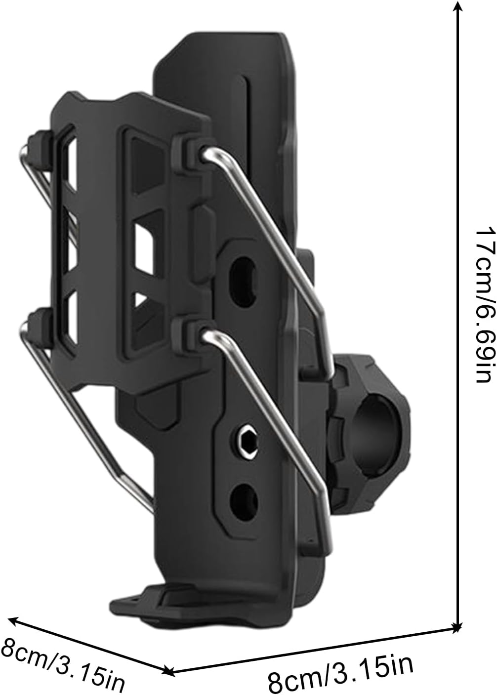 自転車用ウォーターボトルホルダー - 自動クランプ式バイクカップケージ,360度回転可能な適応型カップホルダー ロードバイク ハンド