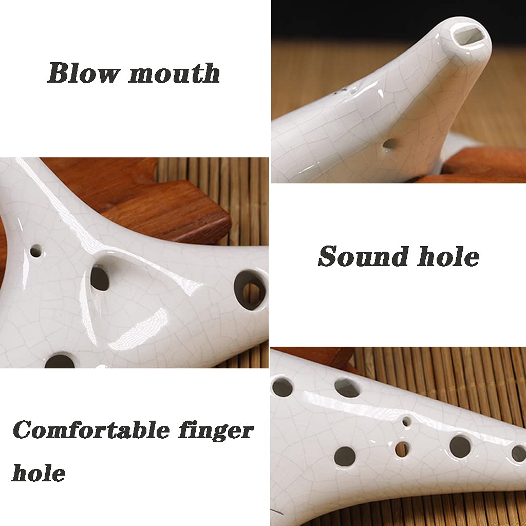 Musical instrument Ocarina Soprano a 12 buche G (SG) Suona professionalmente Strumenti a fiato,Ocarina sottomarina crepa Creativa,Lanyard + Custodia