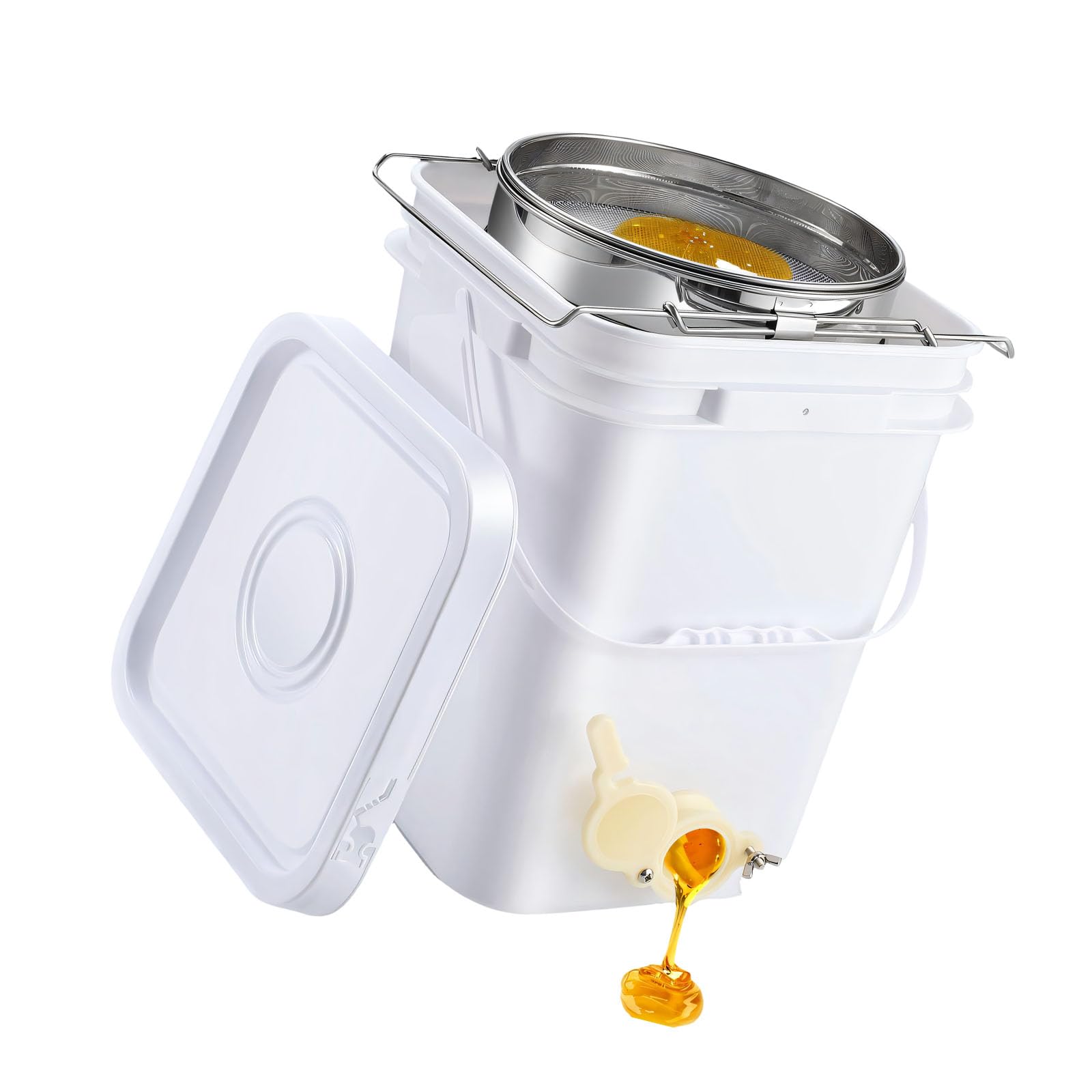 Professional Apiarist Set 5 Gallon Liquid Bucket Includes Effective Strainer Beekeeper Dear Processing Bucket