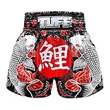 Tuff Boxing Sport Muay Thai Shorts Trunks Kick Martial Arts Training Gym Clothing, Tuf-ms638-blk, Large