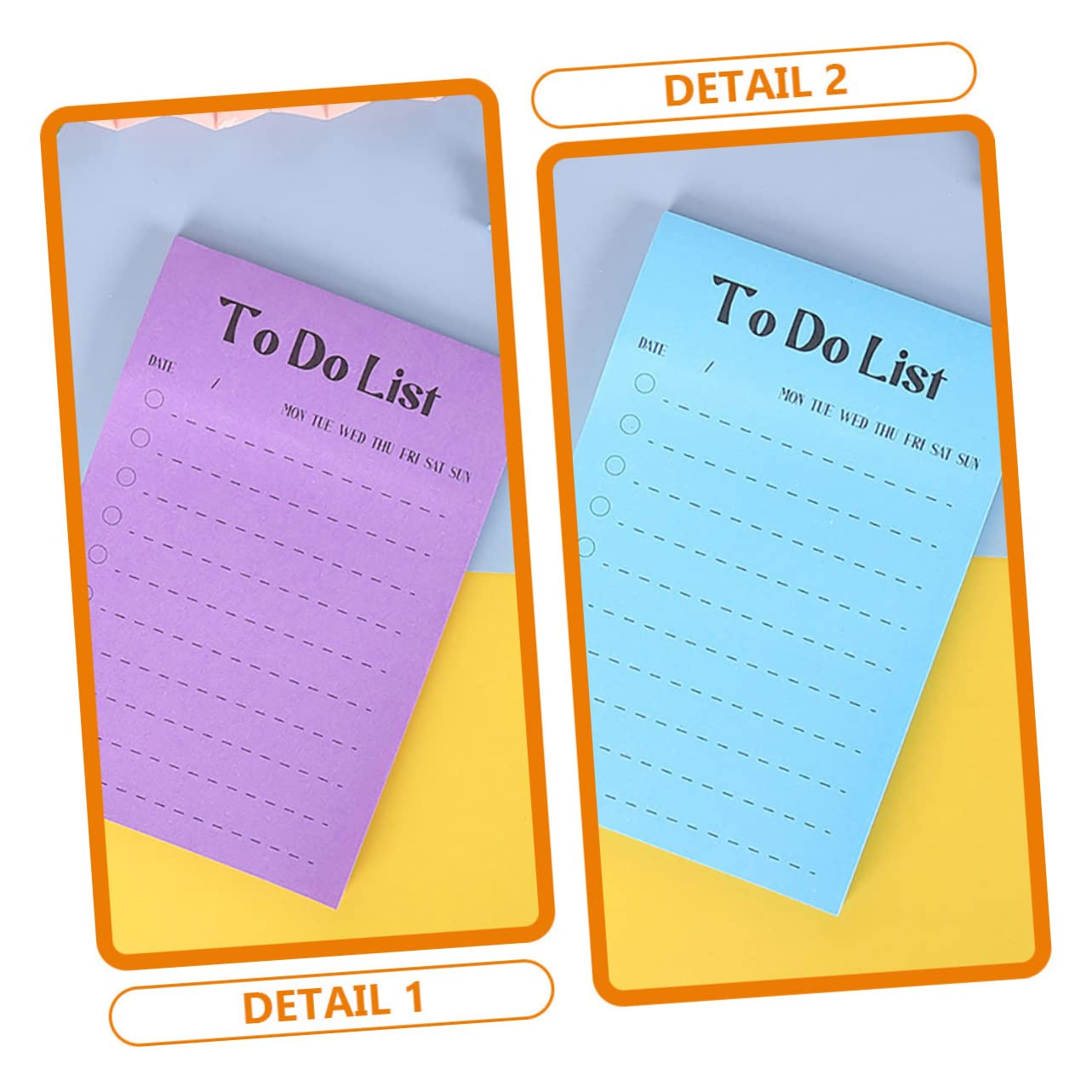 Note Sticker in Carta Fluorescente, 16 Libri, 1 Libro 50 Fogli