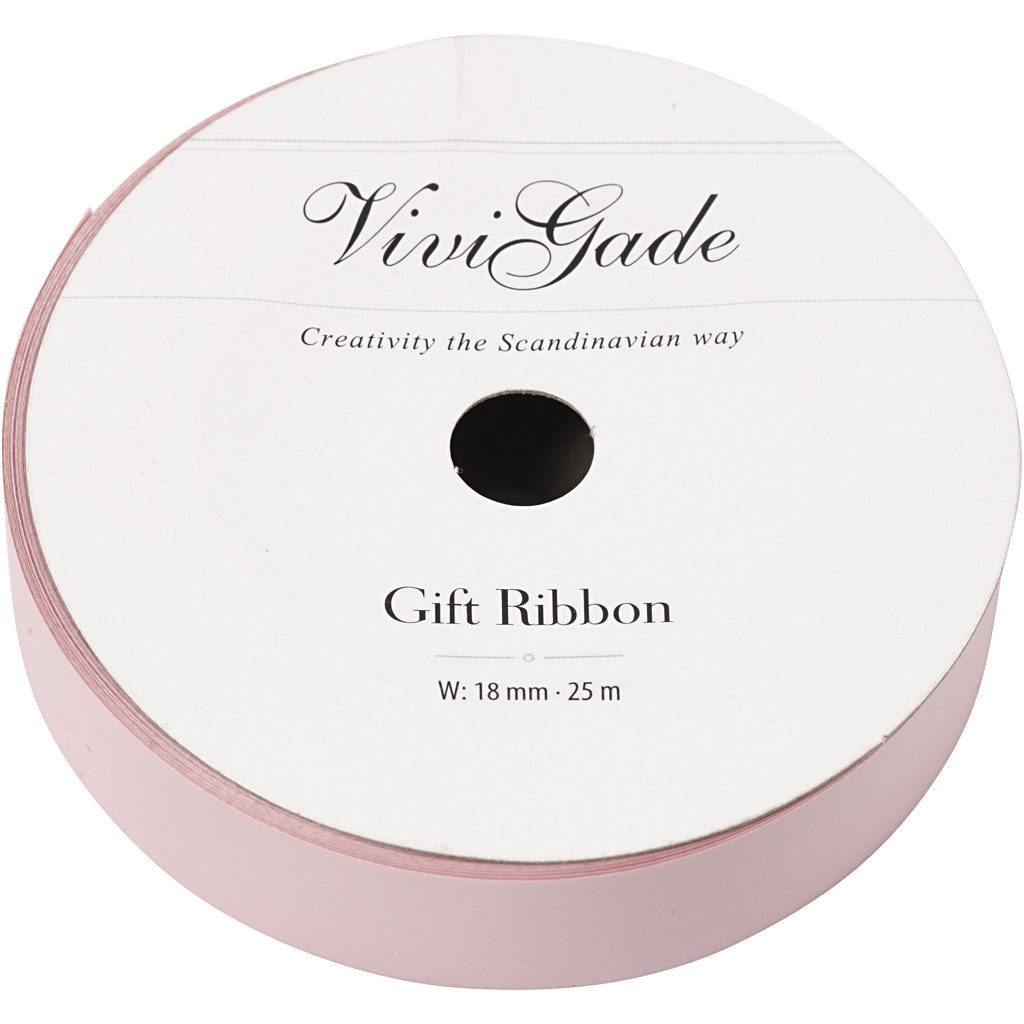 Vivi Gade DesignCurling Ribbon, W: 18 mm, Light red, 25m