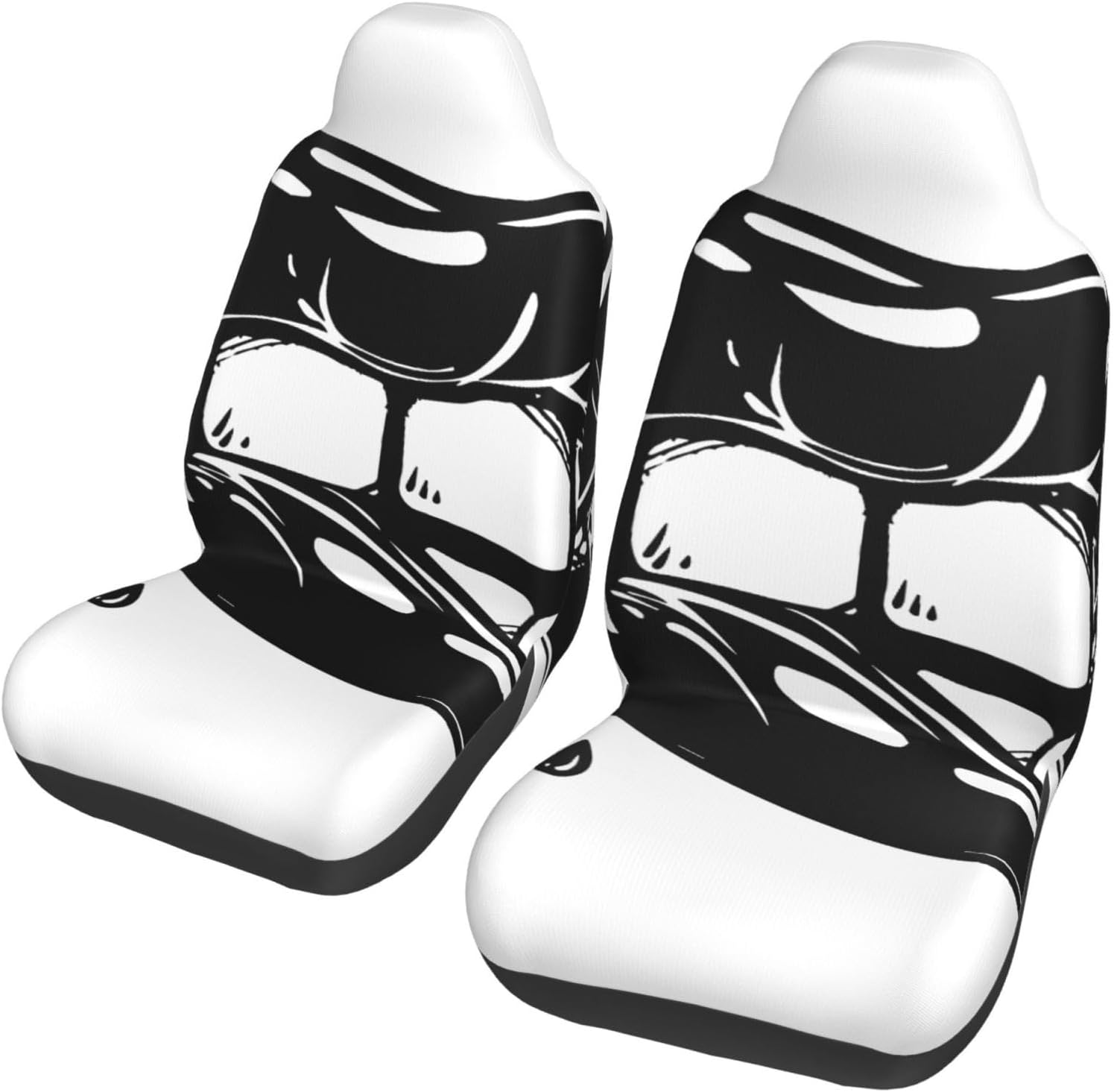 Vampire Lips Mouth Car Seat Covers 2-Pack - Fit for Sedans, Trucks, Suvs, Automotive Seat Protectors with Reinforced Stitching