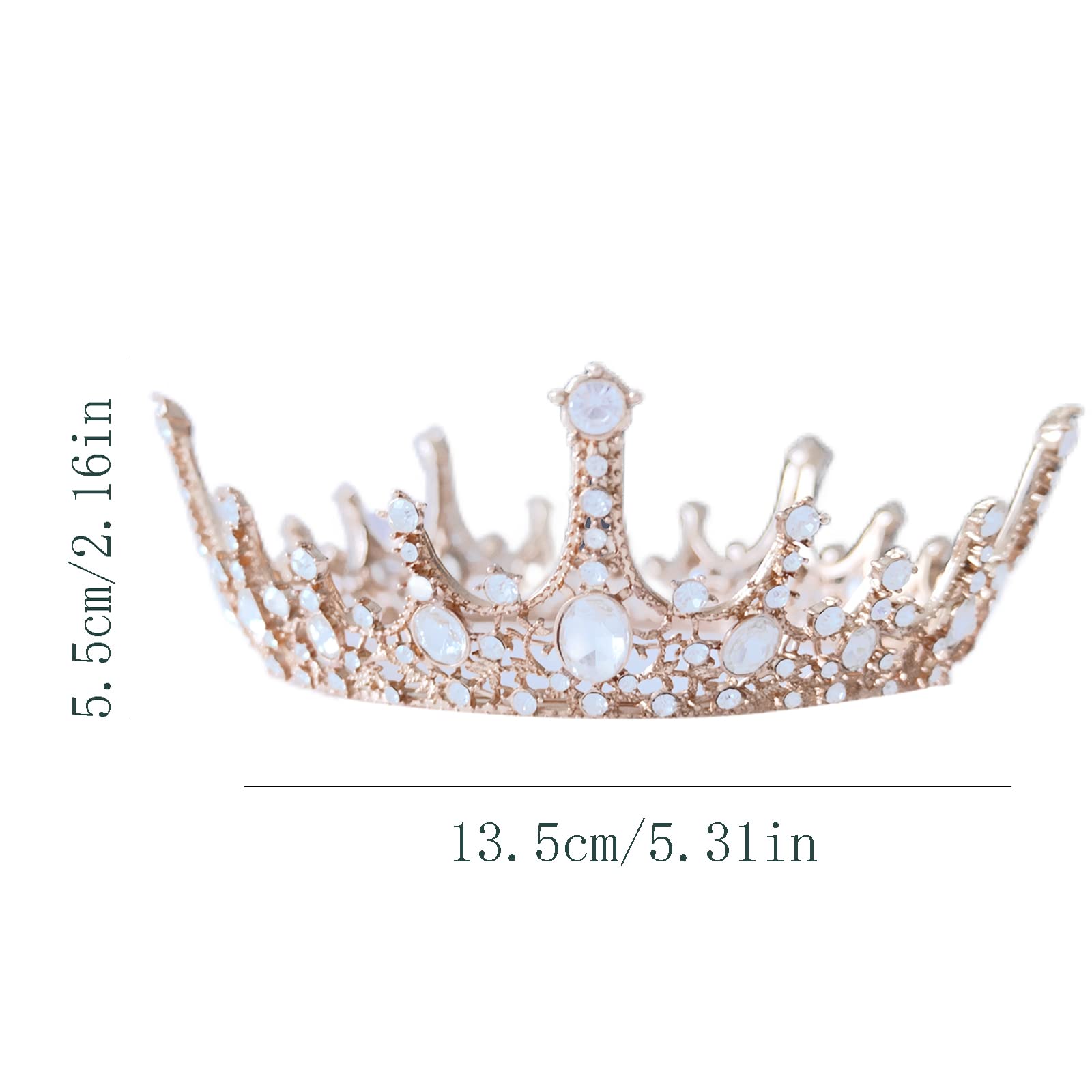 Prinzessin Krone Mit Strass - Silber-weiße Brautkrone/Tiara Für Hochzeit, Kostüm & Geburtstag, Aus Metall & Kristall