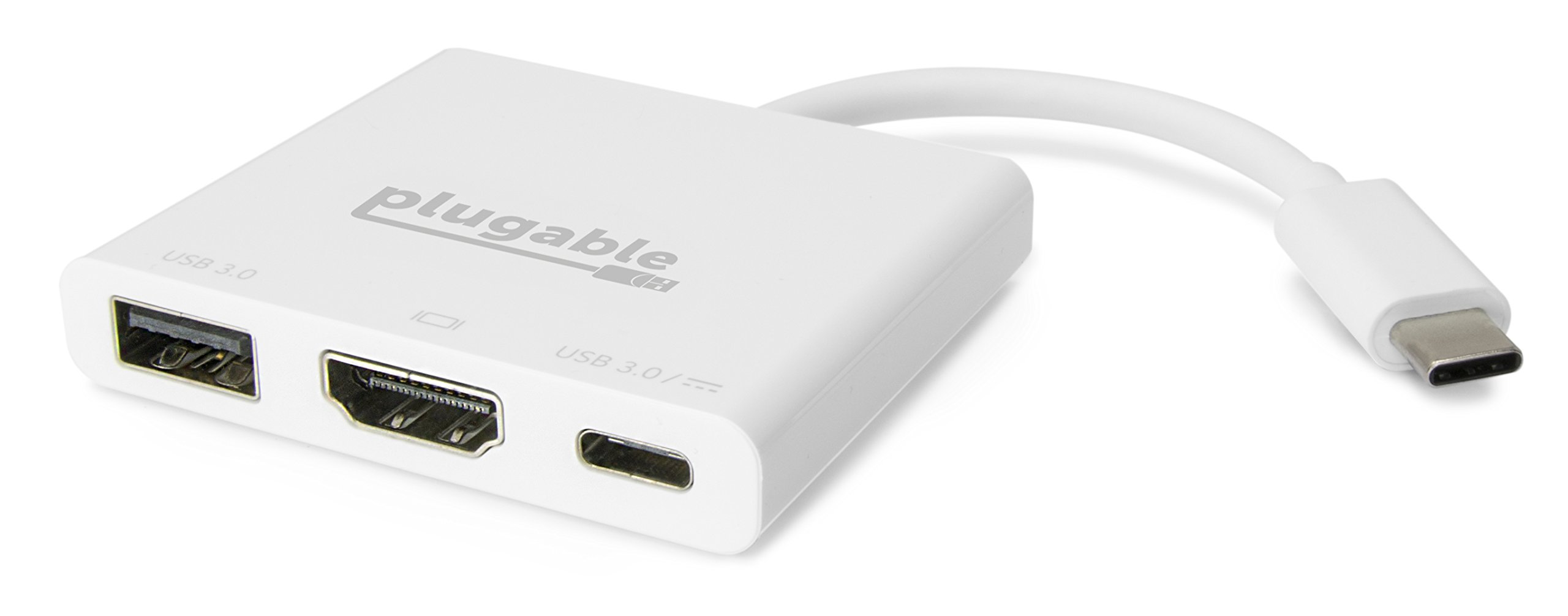 Plugable Mini stacja dokująca USB 3.1 typu C, HDMI, USB 3.0, ładowanie ciągłe USB C do MacBook Pro 2016 i 2017, Dell XPS 13 i 15, Yoga 720, Thunderbolt 3 i innych (rozdzielczość do 4K przy 30 Hz)