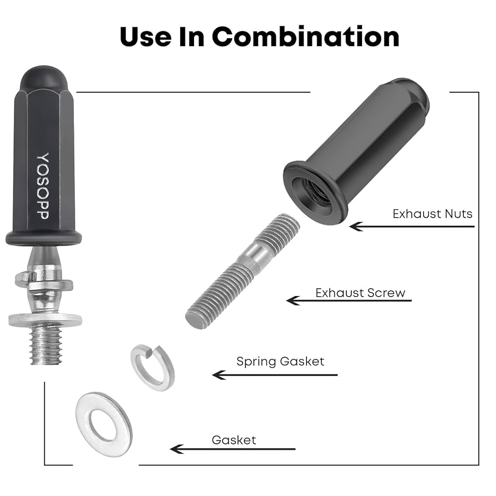 【ユウぢ】 Amazon.com: YOSOPP GY6 Exhaust Bolt Nuts Gasket for Scooters