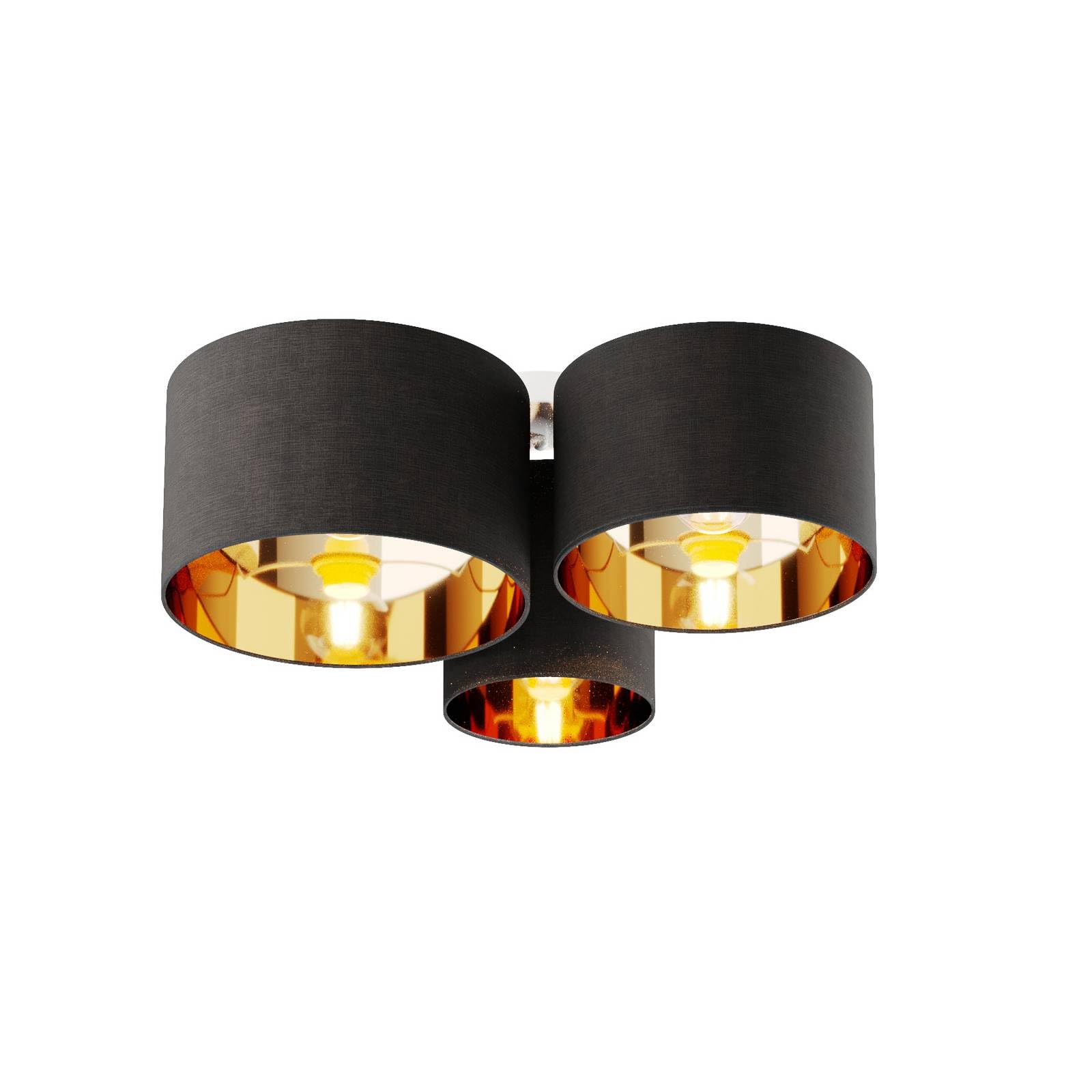 Lindby Ceiling Light Laurenz dimmable (Modern) in Silver Made of Textile for e.g. Living Room & Dining (3 Light Sources, E27) from Ceiling lamp