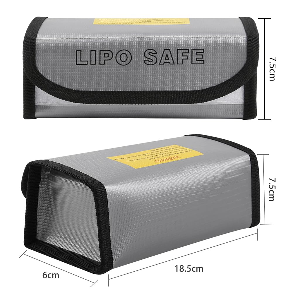 Lipo Safe Bag,Lipo Batteria Batteria Borsa,Antifuoco Antiesplosione Batteria Protezione Borsa,Lipo Batteria Safe Bag per Charge e Caricare