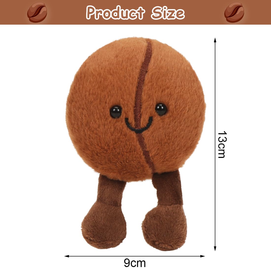 O-Kinee Palm Pals, Mini Peluches de Granos de café de 13 cm