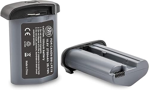 Miniatura 3 de BM Premium Paquete de 2 baterías LP-E19 de alta capacidad y cargador para cámaras Canon EOS R3, EOS 1D X Mark III, EOS 1D X Mark II, EOS 1DX, EOS