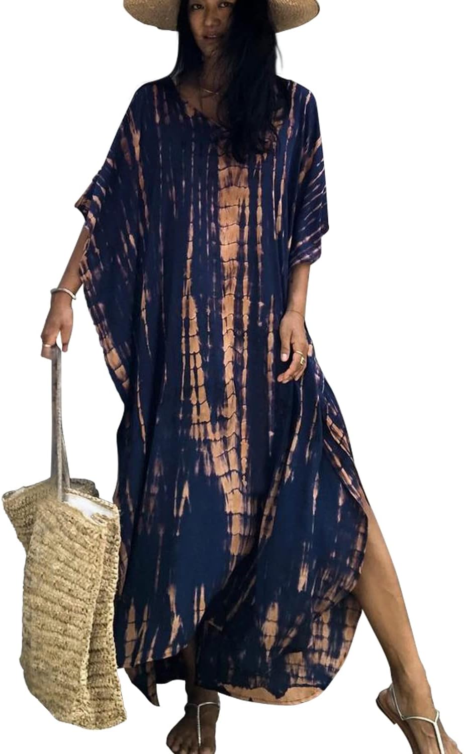 CHERRY CAT Women Beachwear Coverups Kaftan Casual Caftan Swimwear cover ups