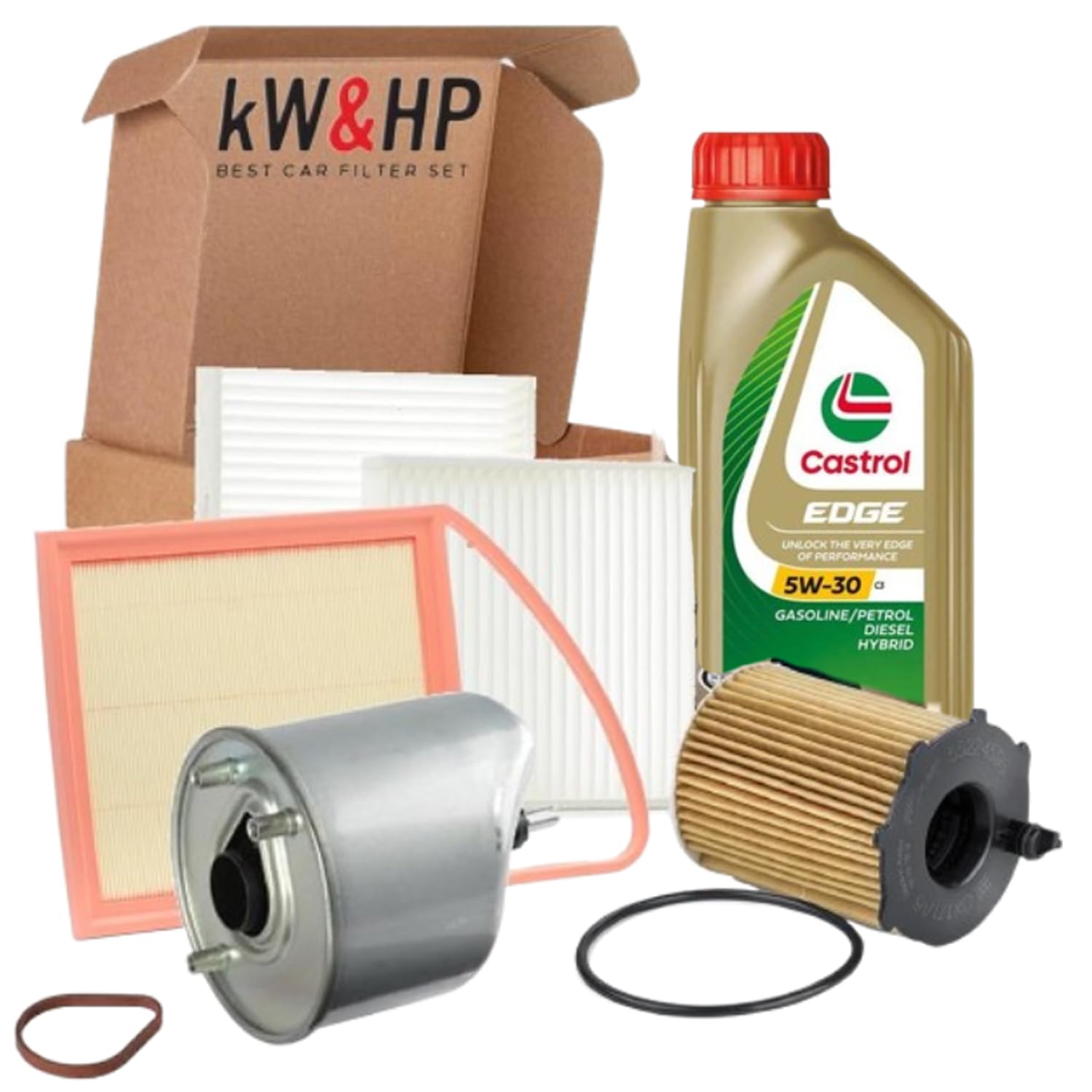 KIT TAGLIANDO 4 FILTRI (ARIA, OLIO, CARBURANTE, ANTIPOLLINE) + 4LT OLIO MOTORE ORIGINALE 5W-30 PER 208, 2008, C3