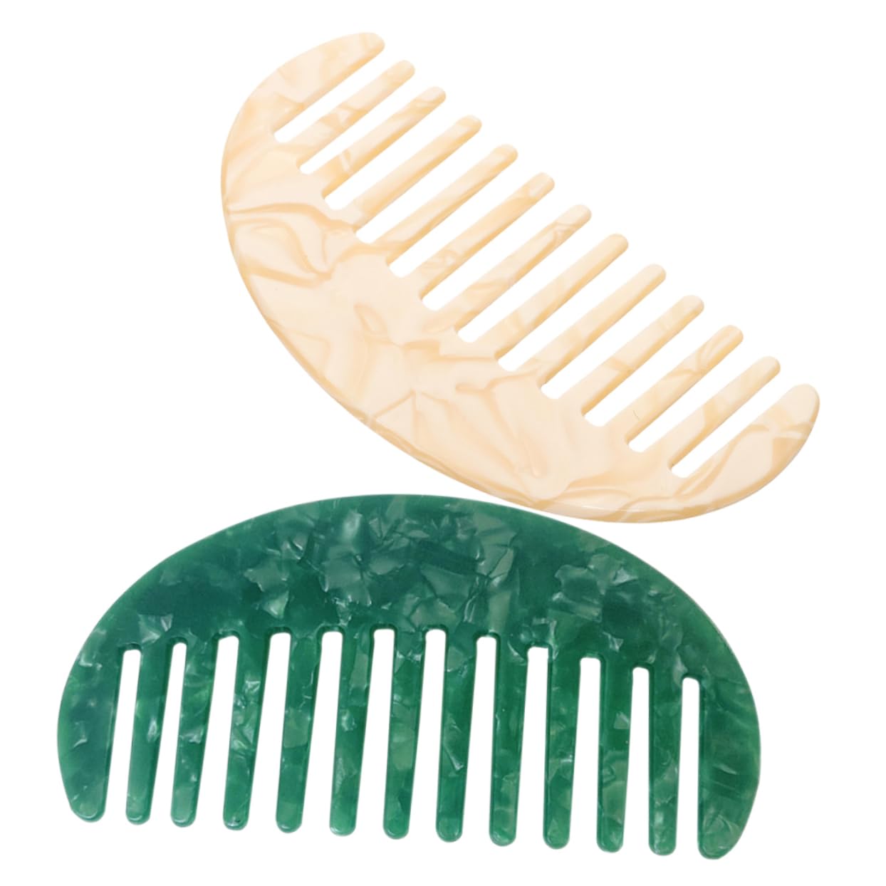 FRCOLOR 8 pettini antistatici larghi per capelli ricci, pellicola acetato, di alta qualità