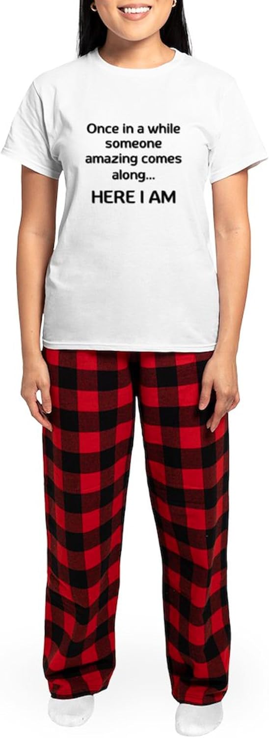 CafePress Someone Amazing Pajamas Women's Novelty Cotton Pajama Set, Comfortable PJ Sleepwear