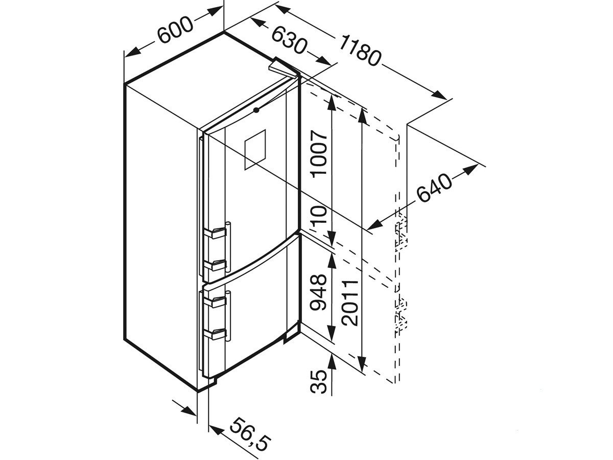 Liebherr CBNPes 3976 Premium Autonome 325L A++ Acier inoxydable réfrigérateur-congélateur - Réfrigérateurs-congélateurs (325 L, SN-T, 16 kg/24h, A++, Nouvelle zone compartiment, Acier inoxydable)