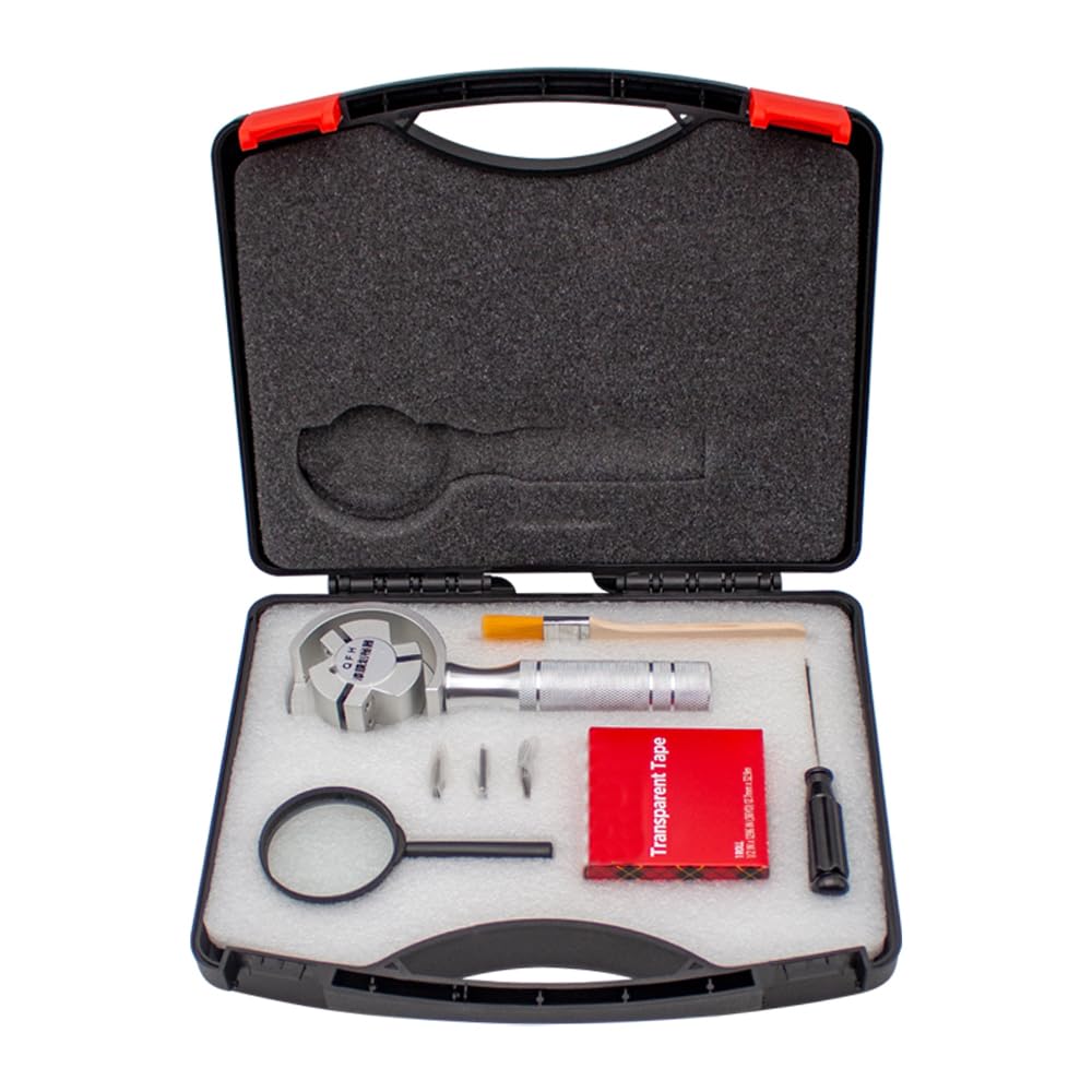Toplionace QFH 3-w-1 Obrotowy Tester Przyczepności Cross Hatch Zestawy Testerów Przyczepności Cross-Cut Rysik z 1mm/2mm/3mm Ostrzami