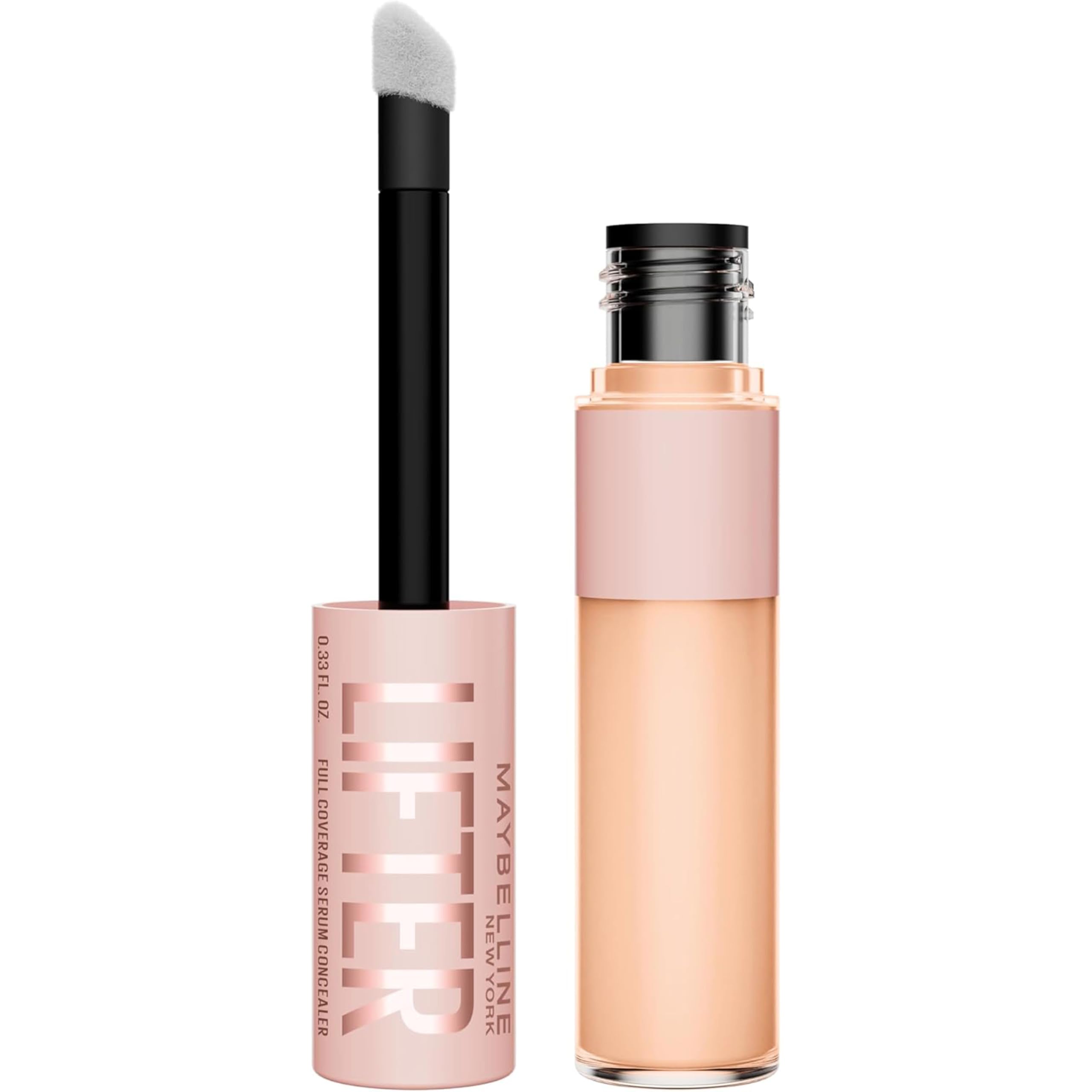 Maybelline New York Lifter Full Coverage Serum 25 Concealer Konzentrierter Serum-Concealer mit 78% Pflegebasis