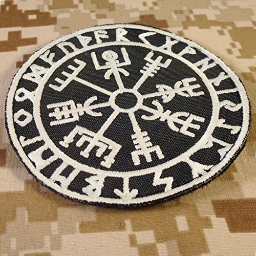 Parche táctico Viking Vegvisir brillante en la oscuridad miniatura 5