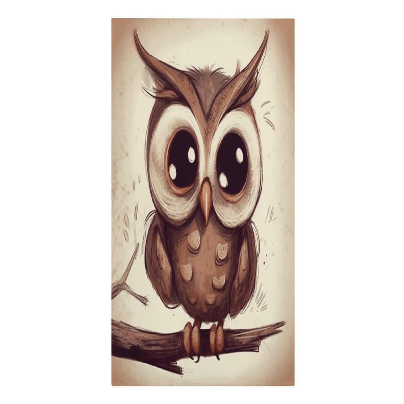 VstaDank Cute Owl Beach Towel Microfiber Oversized Beach Blanket Super Absorbent Soft Pool Bath Towel Sand Free Quick Dry Travel Towels Gifts for Yoga Sports Adults 30" X 61"
