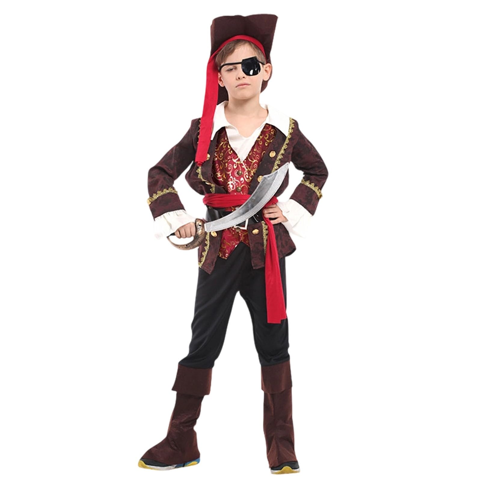 Piratenkostum Kinder Piraten-Zubehor Piraten Deko Kindergeburtstag - Rollenspielkostume Karneval Kostüm Kinderkostüme Halloween Kostom Faschingskostüme fur Kinder Jungen
