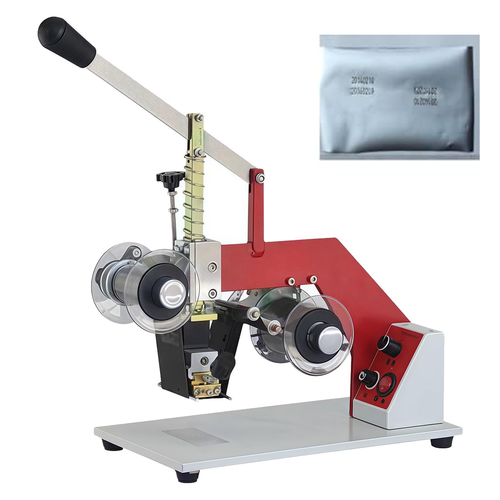 ZHJOPP 220v Manual Hot Stamping Printer, Adjustable Temperature Tool for Leather, Cloth, Wood - for Date Coding and Logo Marking