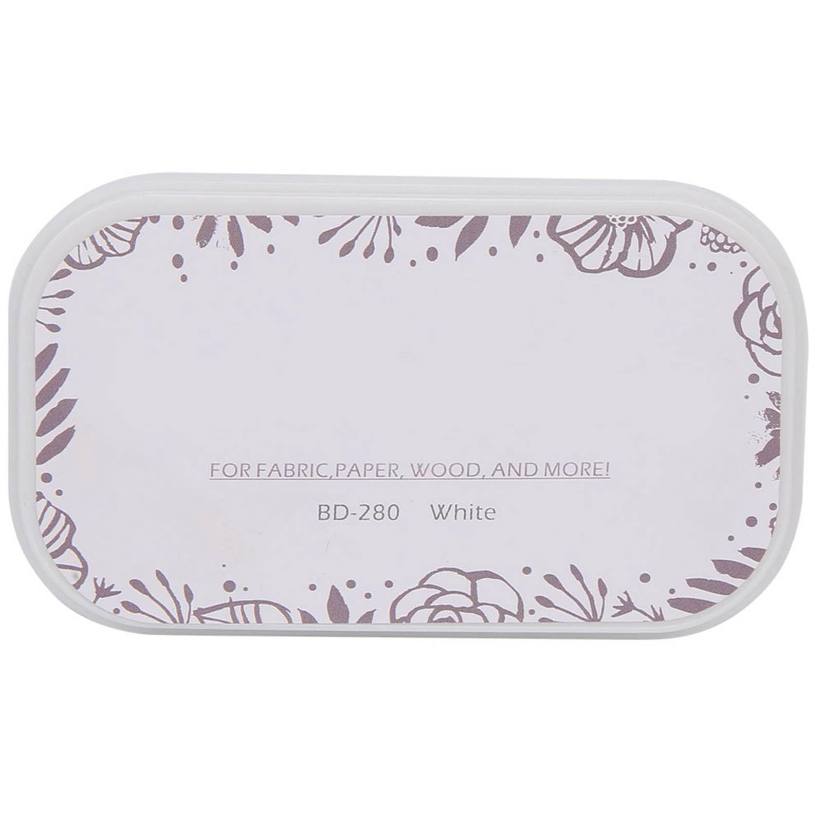Cocoarm Poduszka z Tuszem DIY, Kolorowa Gąbka, Nie Zmywalna, do Stemplowania na Papierze, Płótnie, Drewnie, z Efektem Pudru do Wytłaczania (BD-280 porcelana biała)