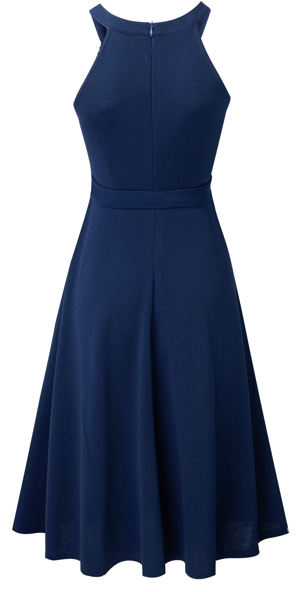 HOMEYEE Damen Vintage 50er Rockabilly Schulterfrei Bestickte Spitze Cocktailkleid A283