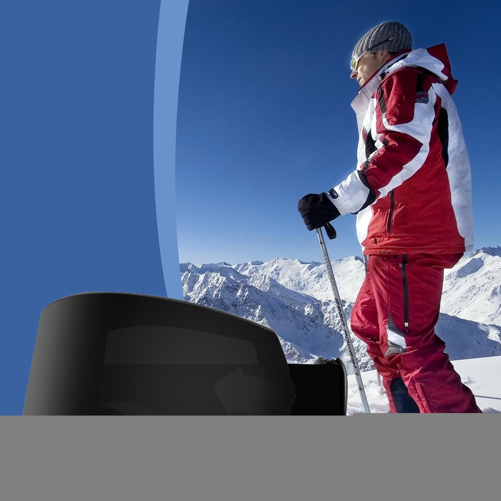Genérico Occhiali da sci e snowboard, occhiali da sci e snowboard, antiappannamento a doppio strato, antivento, per bambini, ragazzi, ragazze, uomini, donne, adulti e giovani