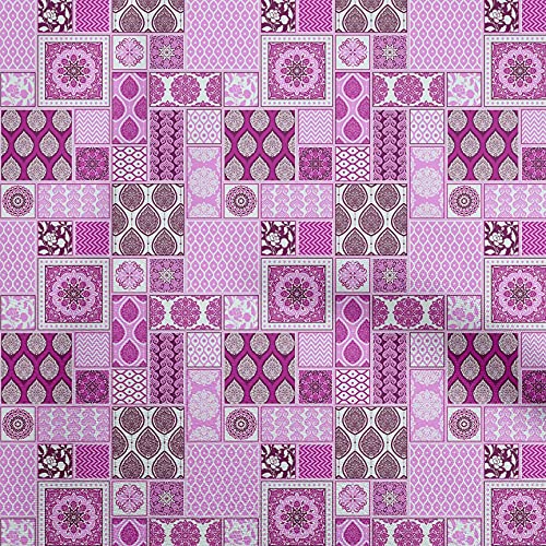 oneOone Cotton Jersey Dark Magenta Fabric Patchwork Sewing Craft Projects Fabric Prints by Yard 58 Inch Wide-SC