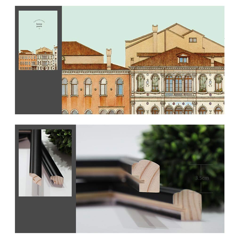 Ramki ścienne i stojące Cadres Photo Collage Ensemble DE 6 Multi Cadre Mural Décoration de la Maison Cadeau Mariage Profrenant Accessoires, 2 kolory Zestawy ramek do zdjęć w różnych rozmiarach(B)