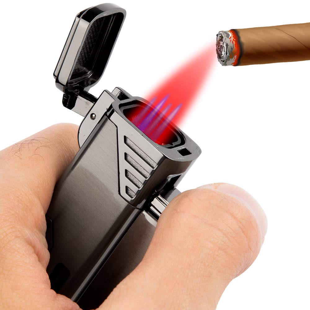 lcfun Torch Lighter,Refillable Gas Fuel Butane Lighter, Butane Torch