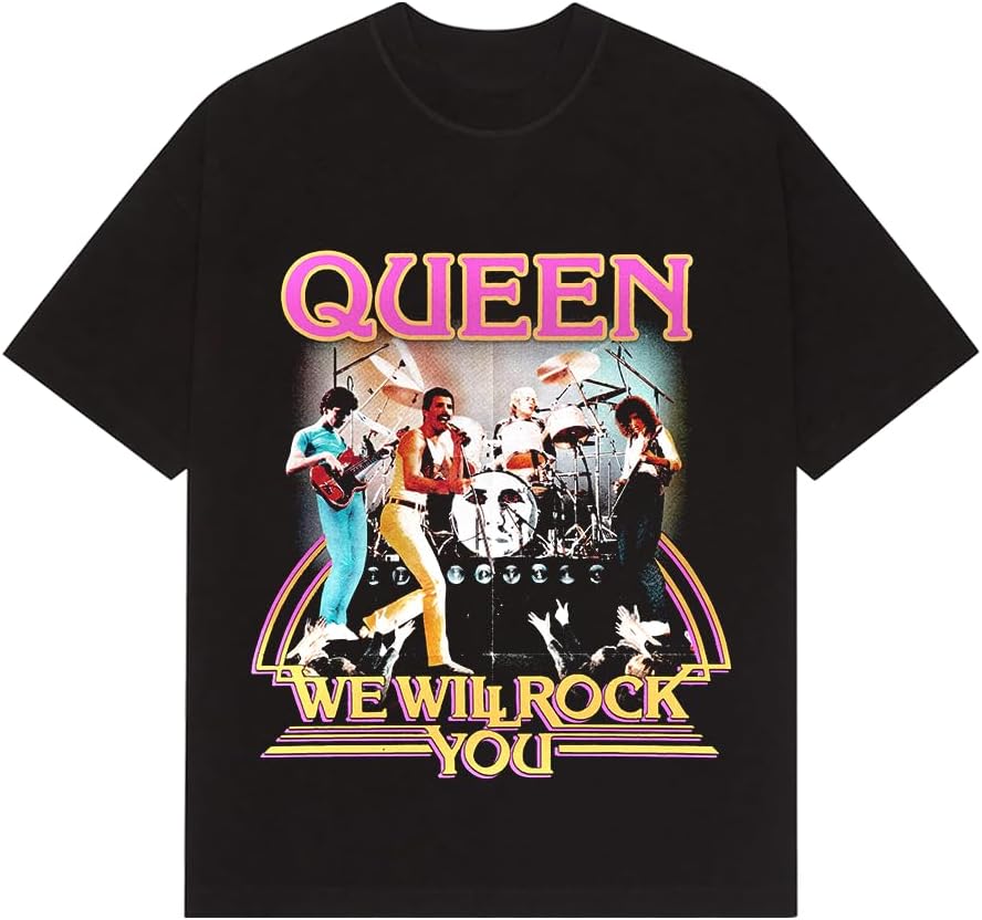 Queen Unisex-Adult Offical Merch We Will Rock You T-Shirt