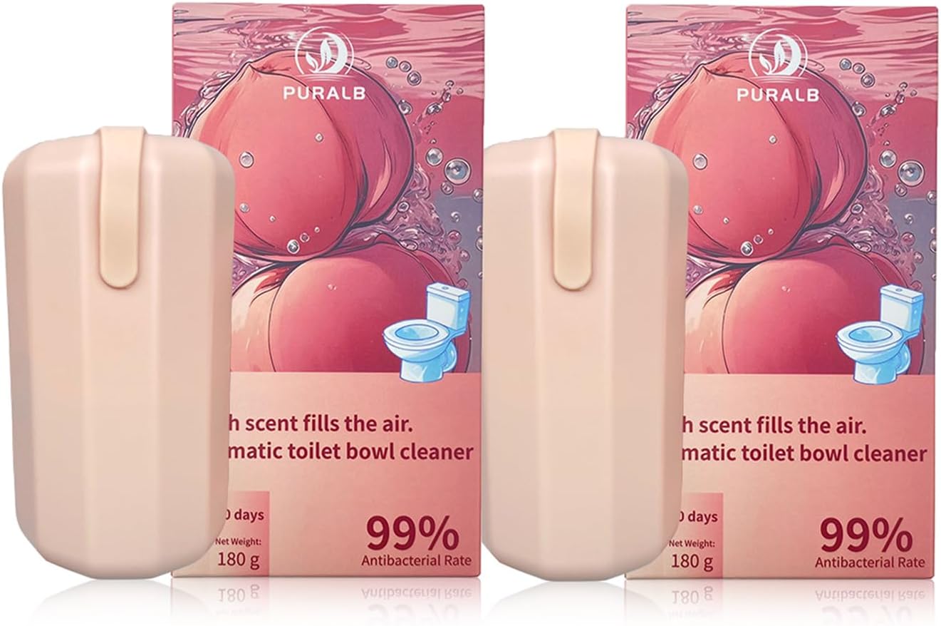 Toilet Bowl Cleaner,Toilet Tank Cleaner,Automatic toilet inside bowl Cleaner,Pink Stuff Tablet In Bottle Cleanser (2PCS Pink)
