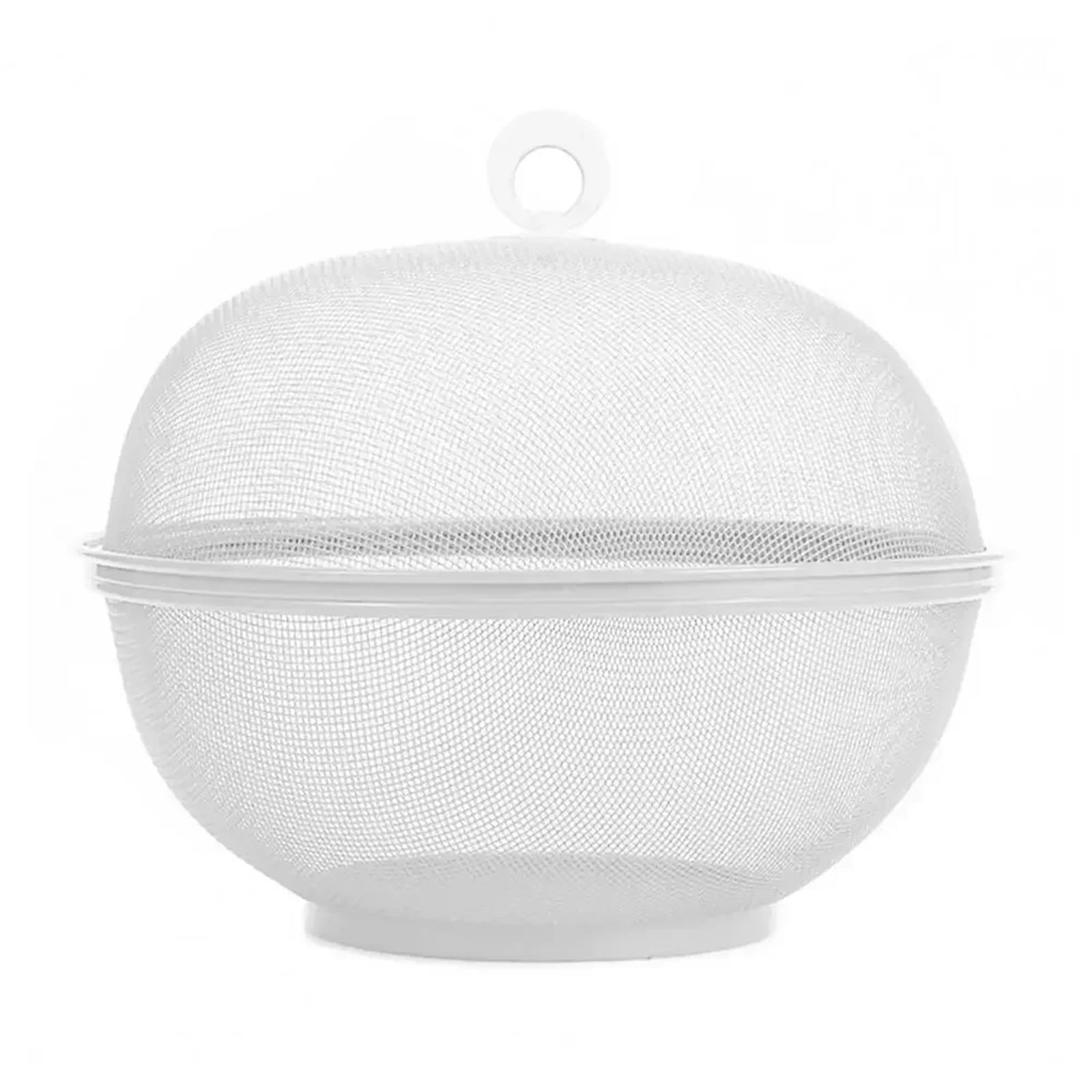 egg basket, With Lid Kitchen Drain Basket Vegetables Storage Bowls Fruit Basin(White)