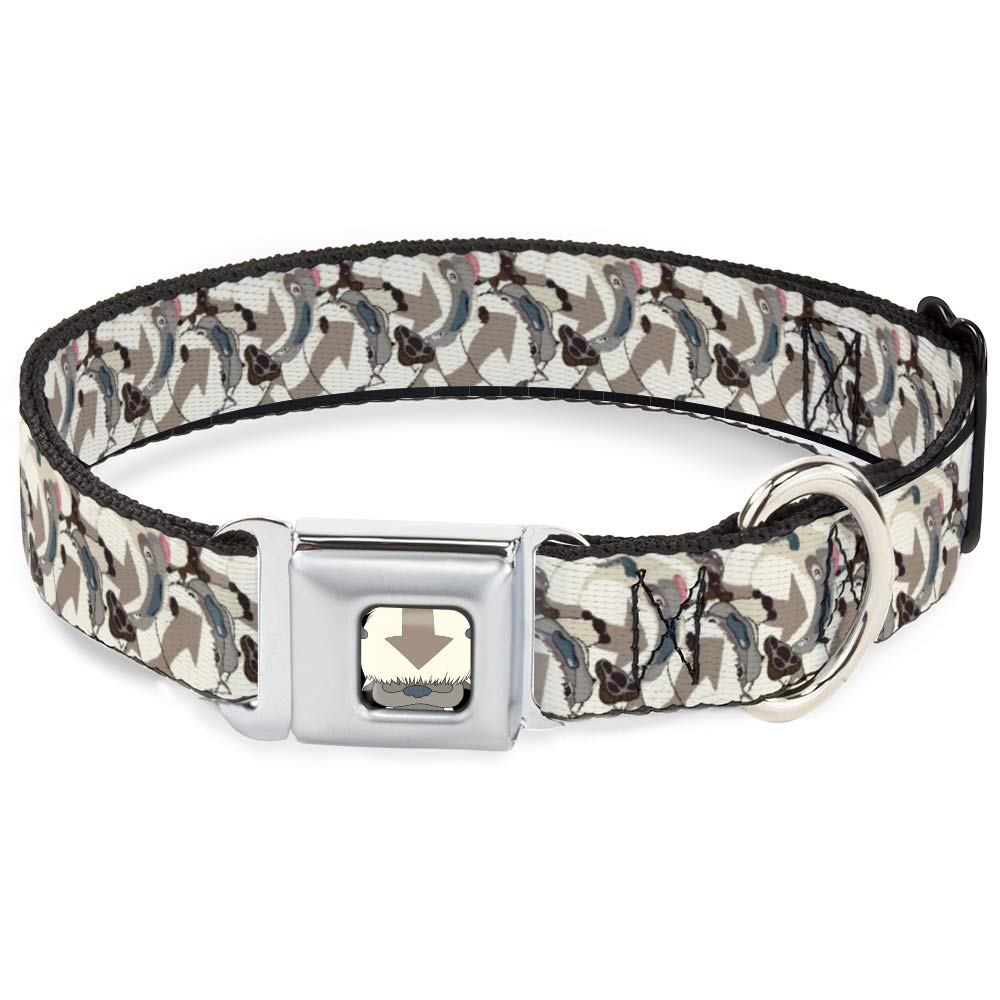 Buckle-Down Dog Collar Seatbelt Buckle Avatar The Last Airbender Appa Pose Stacked 15 to 24 Inches 1.0 Inch Wide, DC-SB-ALAJ-WALA007-1.0-L