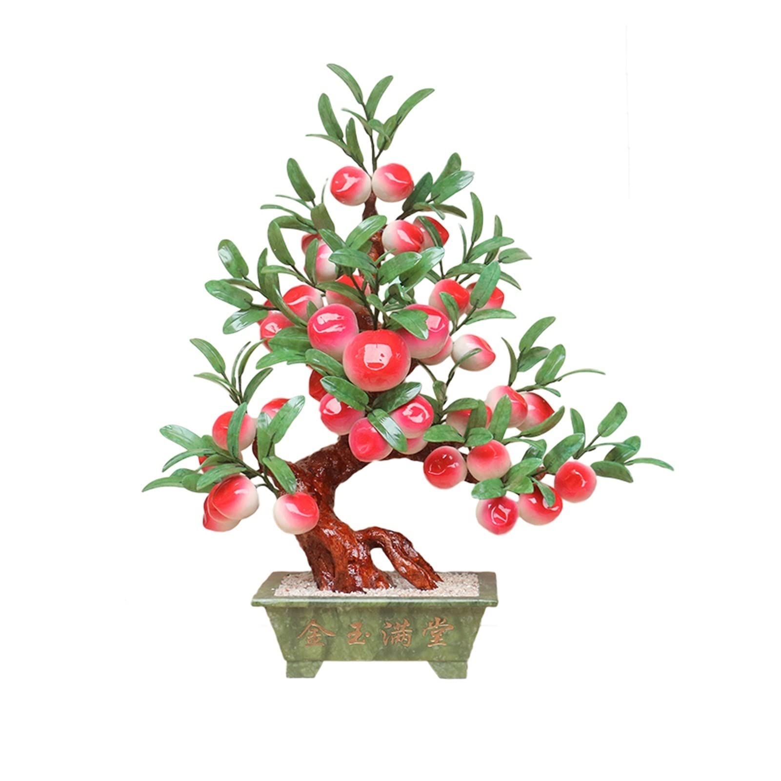 SWENEEN Home Fake Plants Artificial Bonsai Tree-Jade Bonsai Decoration Plant Potted Artificial Plant Indoor Home Decoration Artificial Tree Artificial Bonsai Decoration,