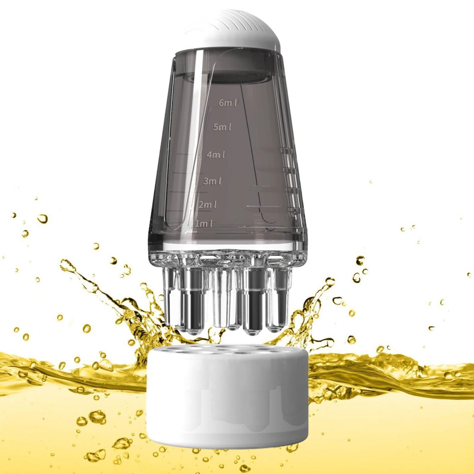 Sucritude Aplicador de Aceite para el Cuero Cabelludo, Aplicador de Lubricación para el Cabello,Peine fluido para masaje del cuero cabelludo | Peine de botella aplicador de aceite portátil para