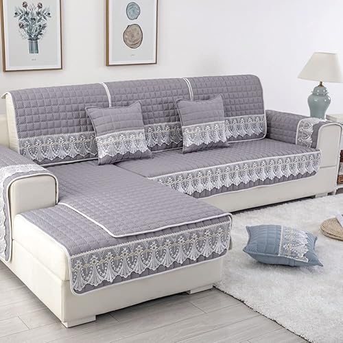 vctops Funda de sofá de color sólido con diseño de granja antideslizante en forma de L, funda protectora de muebles para mascotas, niños, perros y vctops Funda de sofá de color sólido con diseño de granja antideslizante en forma de L, funda protectora de muebles para mascotas, niños, perros y