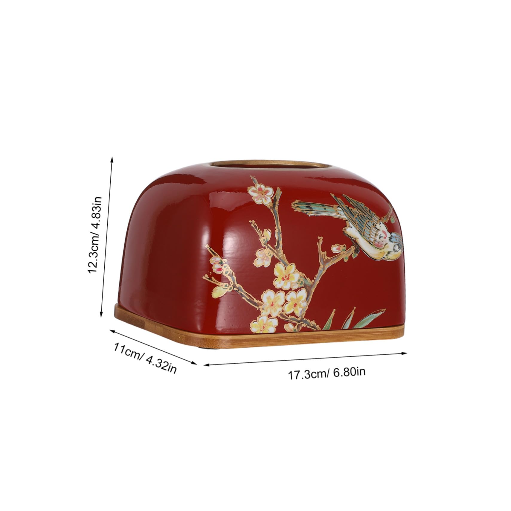 TOPBATHY Scatola di Fazzoletti in Ceramica con Coperchio Portafazzoletti Decorativo Cubo Contenitore per Fazzoletti in Ceramica per Piano di Lavoro Ufficio e Cucina