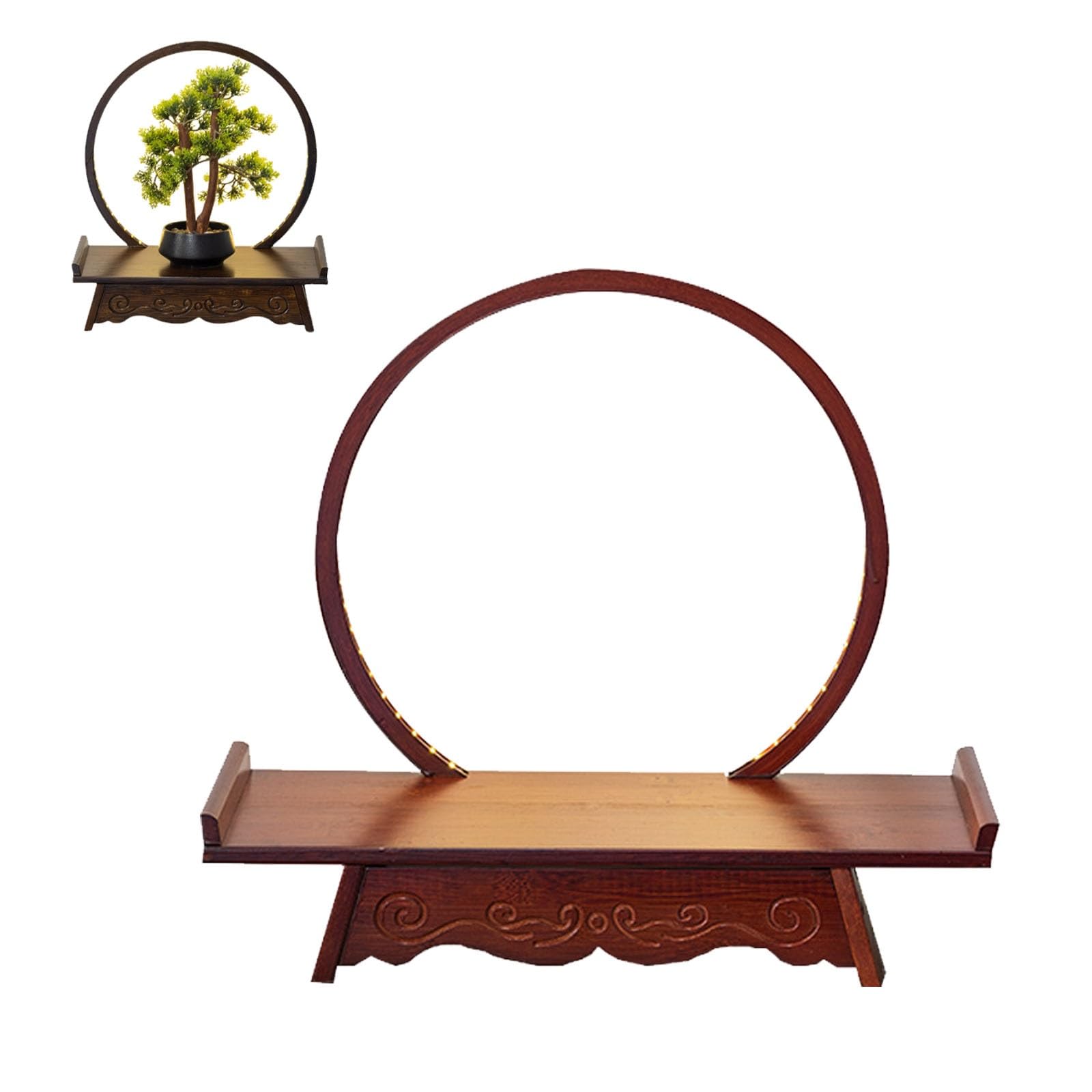 XYUERU Plant pot holder, stable display base, ornamental base, display base for vase, flower pot, versatile bonsai stand decoration for sculptures at home and office(40cm)