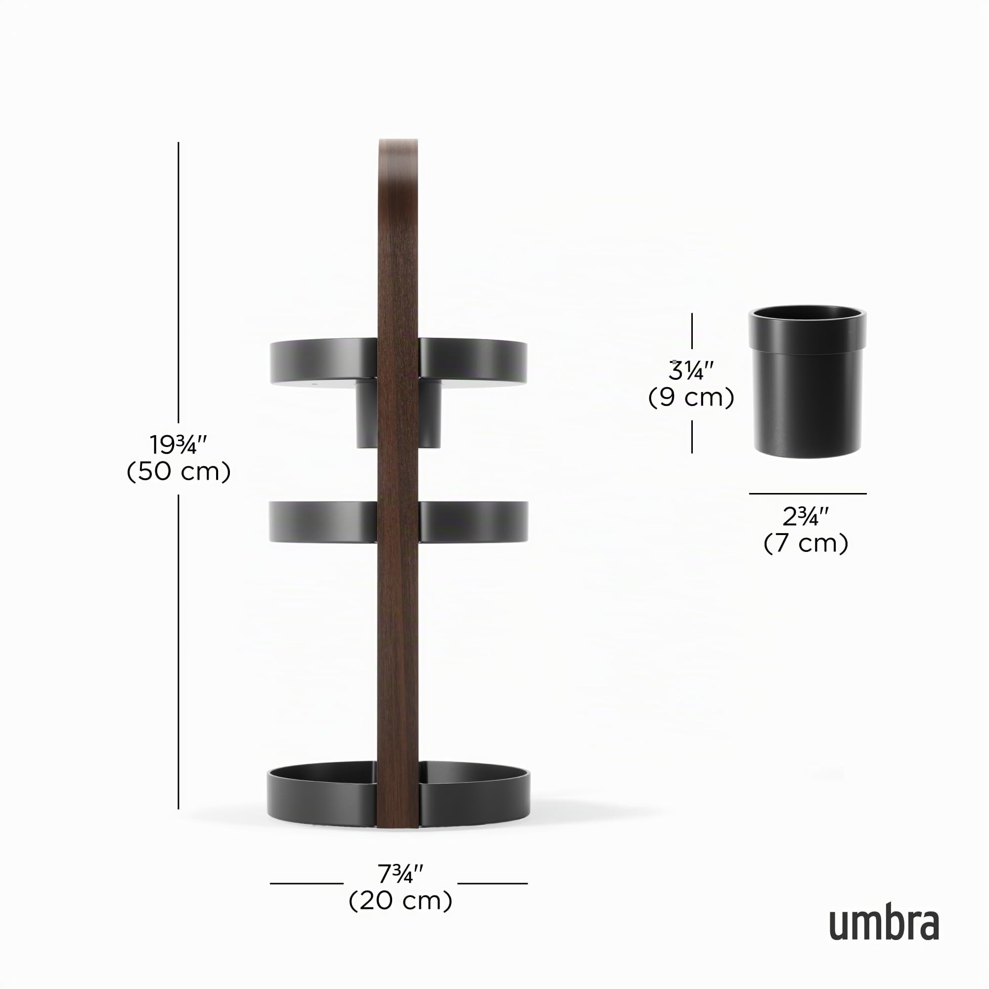 Umbra Bellwood Organizer, Nero/Noce, One Size
