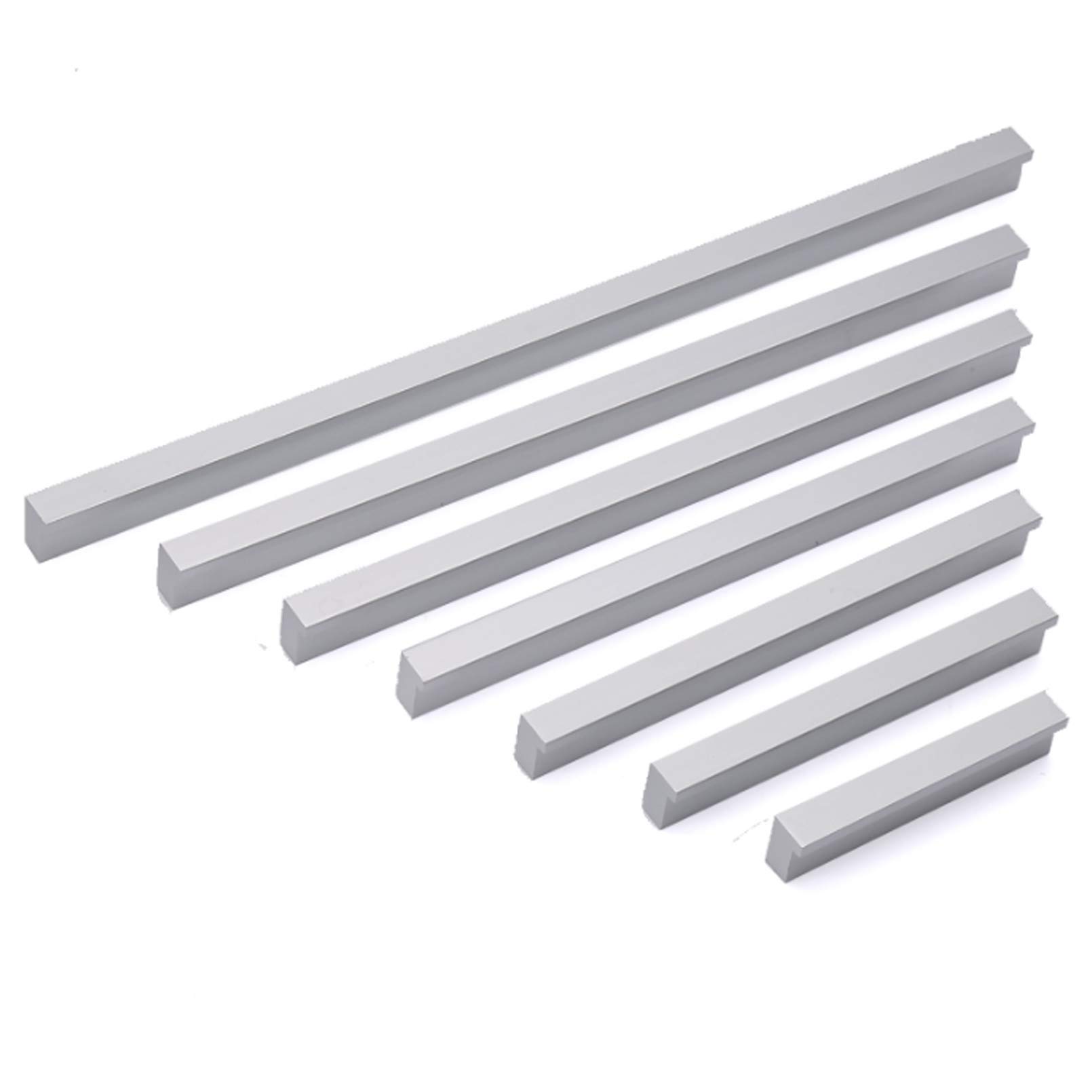 Euro uchwyt meblowy, solidny stop aluminium, nowoczesny uchwyt do mebli, do szafy na ubrania, do szafy, kuchennych, uchwyt do drzwi, sprzęt do mebli łazienkowych (długość 1000 mm, srebrny)
