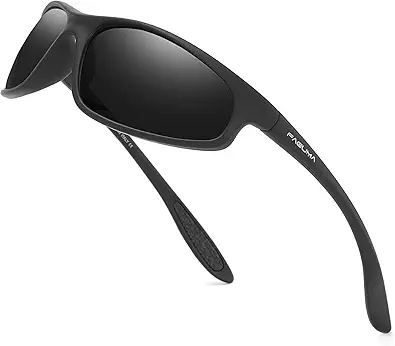 FAGUMA Polarized Sports Sunglasses For Men Cycling Driving Fishing 100% UV Protection