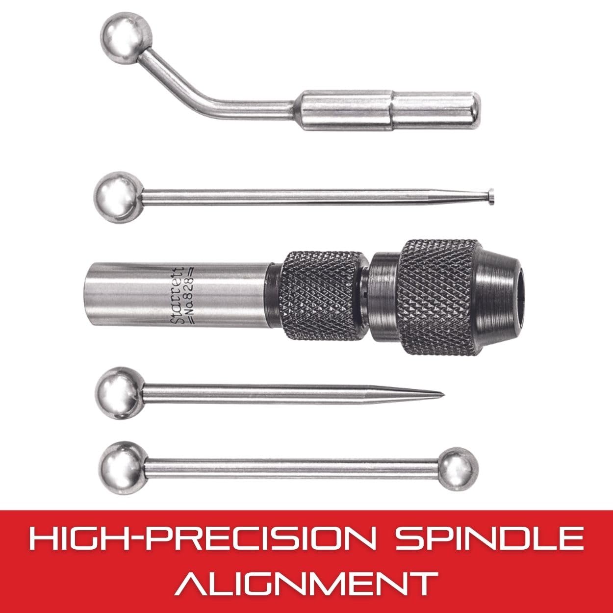 Starrett S828HZ Wiggler und Center Finder komplett mit Koffer und 4 Aufsätzen