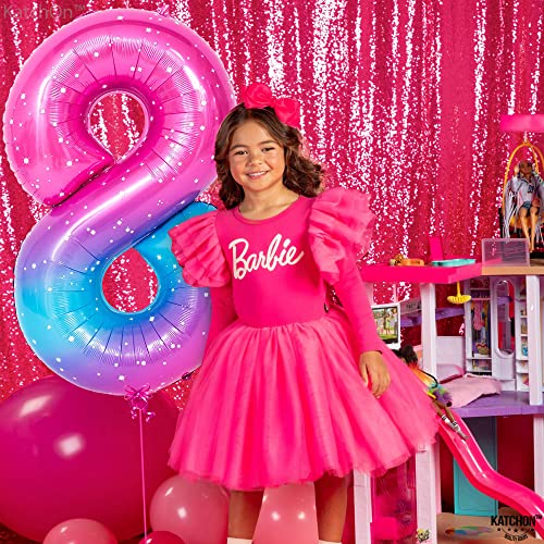 Image of Katchon, 40 Inch Rainbow Number 8 Balloon For 8th Birthday Decorations