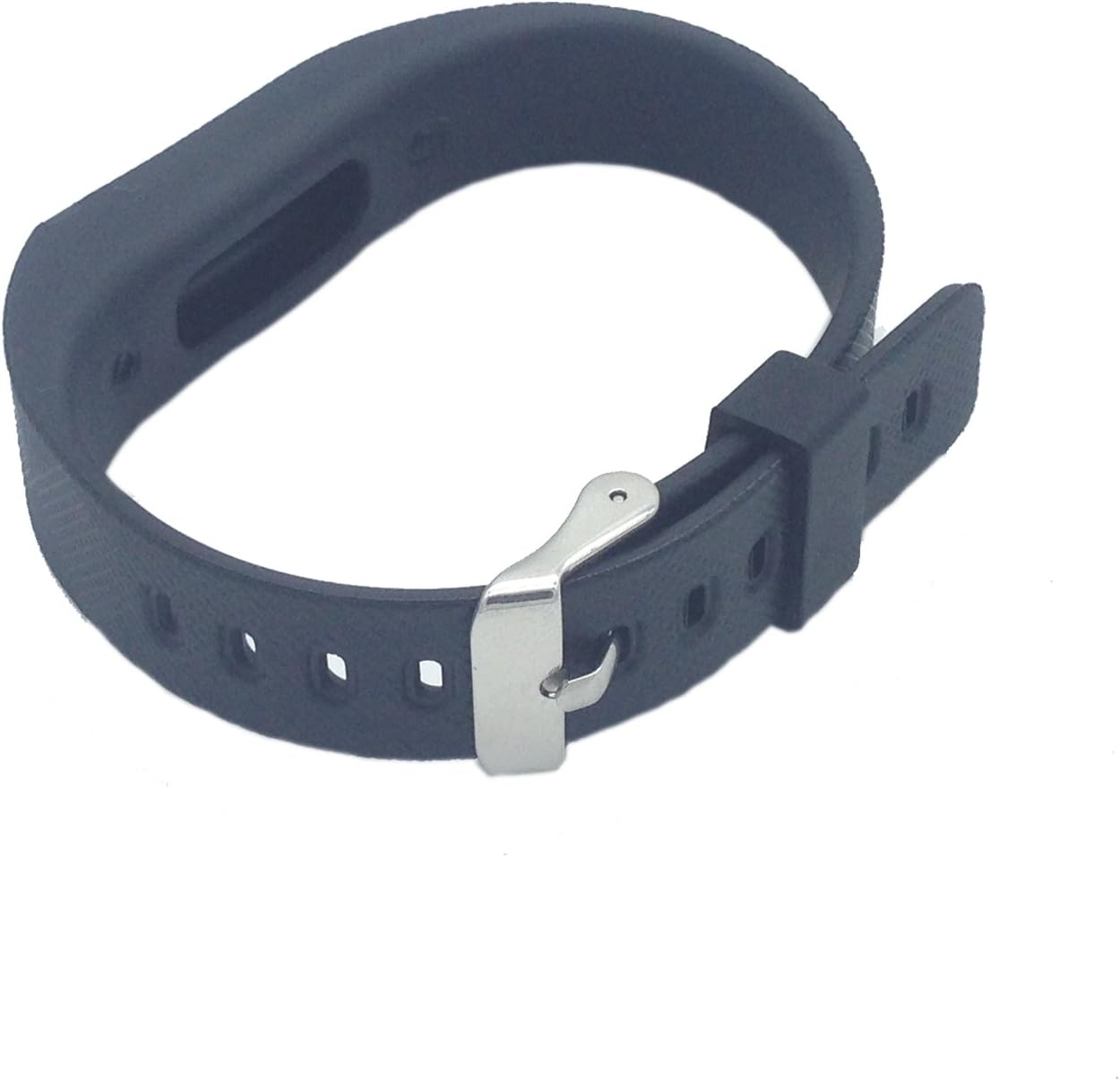 Replacement Wrist Band for Fitbit Flex,Silicon Accessory Wristband with Metal Watch Buckle Design Black