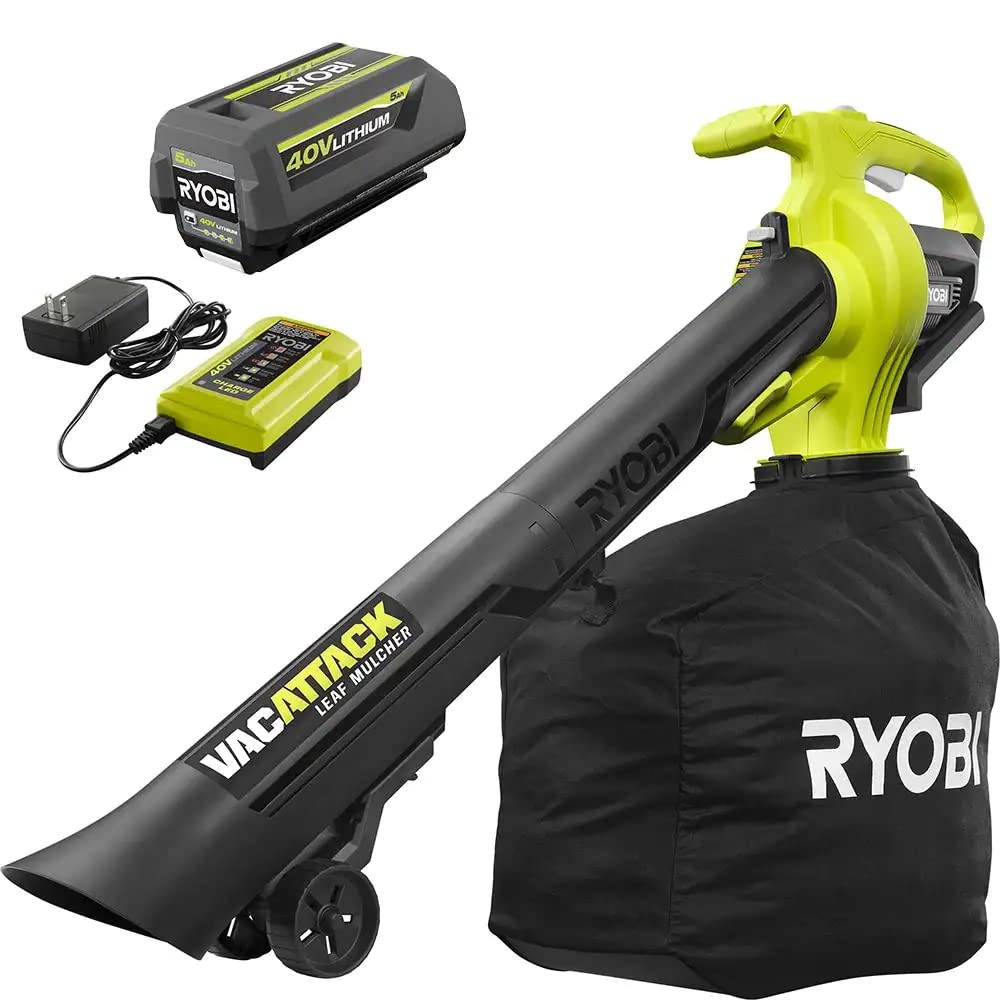 Photo 1 of *INCOMPLETE* 40V Vac Attack Cordless Leaf Vacuum/Mulcher with 5.0 Ah Battery and Charger